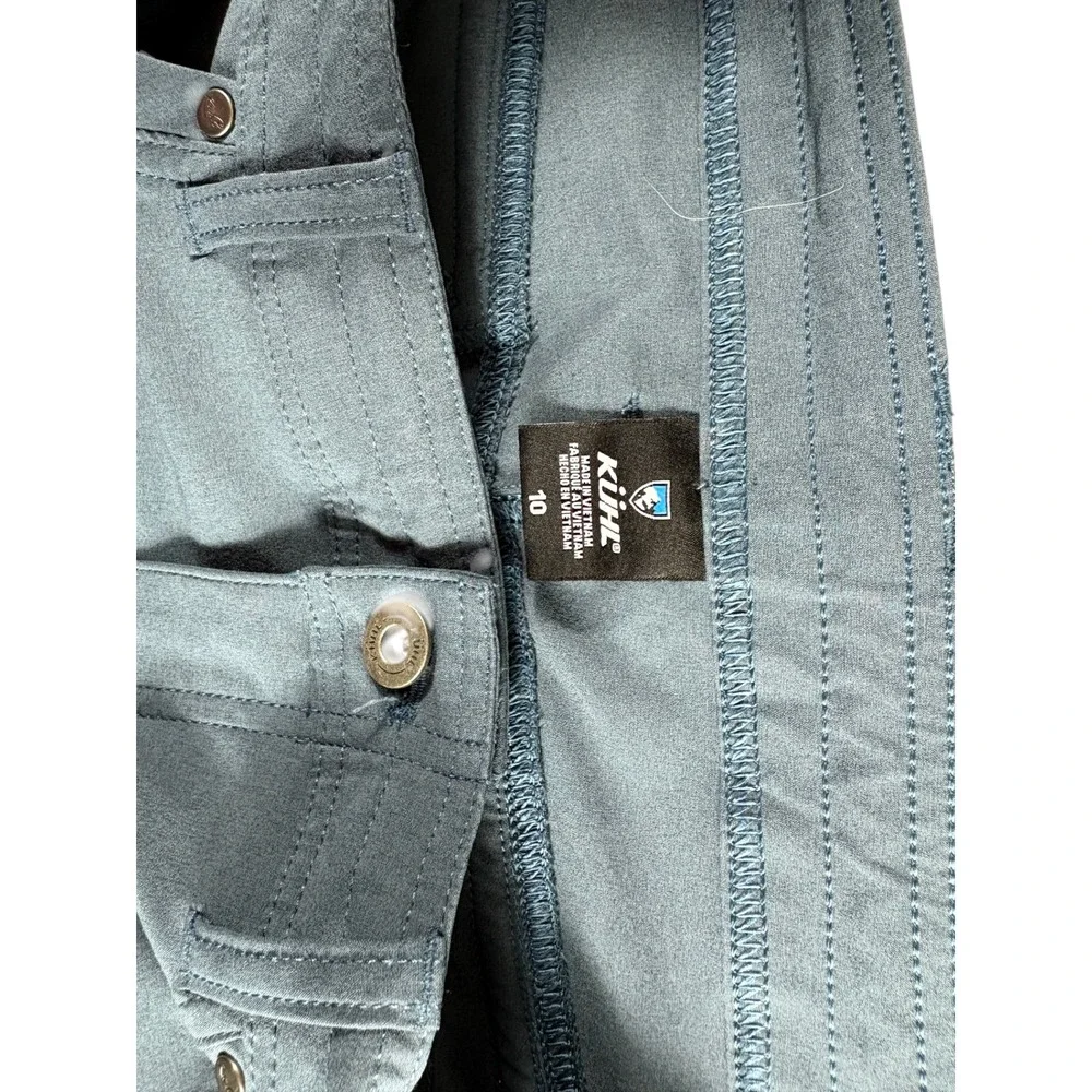 Kuhl Cargo Shorts Men 10 Blue Grey Outdoors Lightweight Stretch Workwear Relaxed